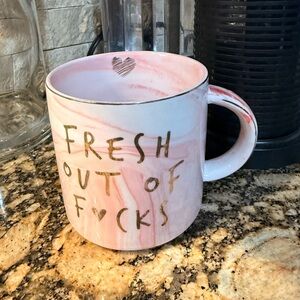 Fresh out of F❤️cks Pink Marble Coffee Mug
